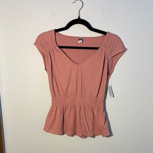 Old Navy Women's Blush Peplum Blouse